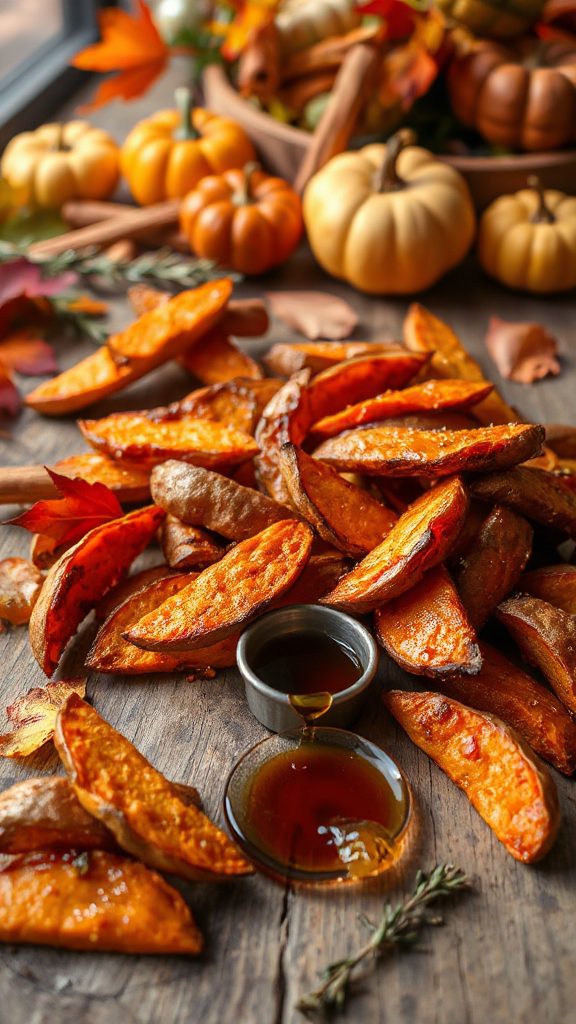 Maple-Baked Sweet Potato Fries with Rosemary