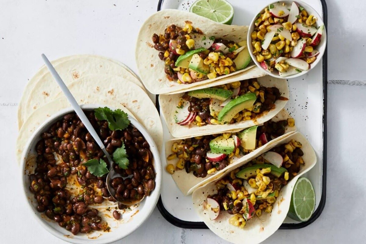 Cumin-Crusted Black Bean and Corn Tacos