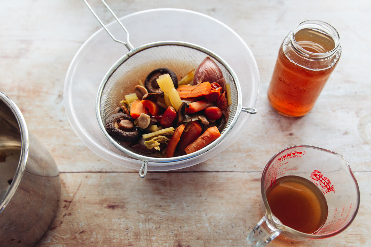 Slow-Simmered Vegetable Broth with Carrots and Celery