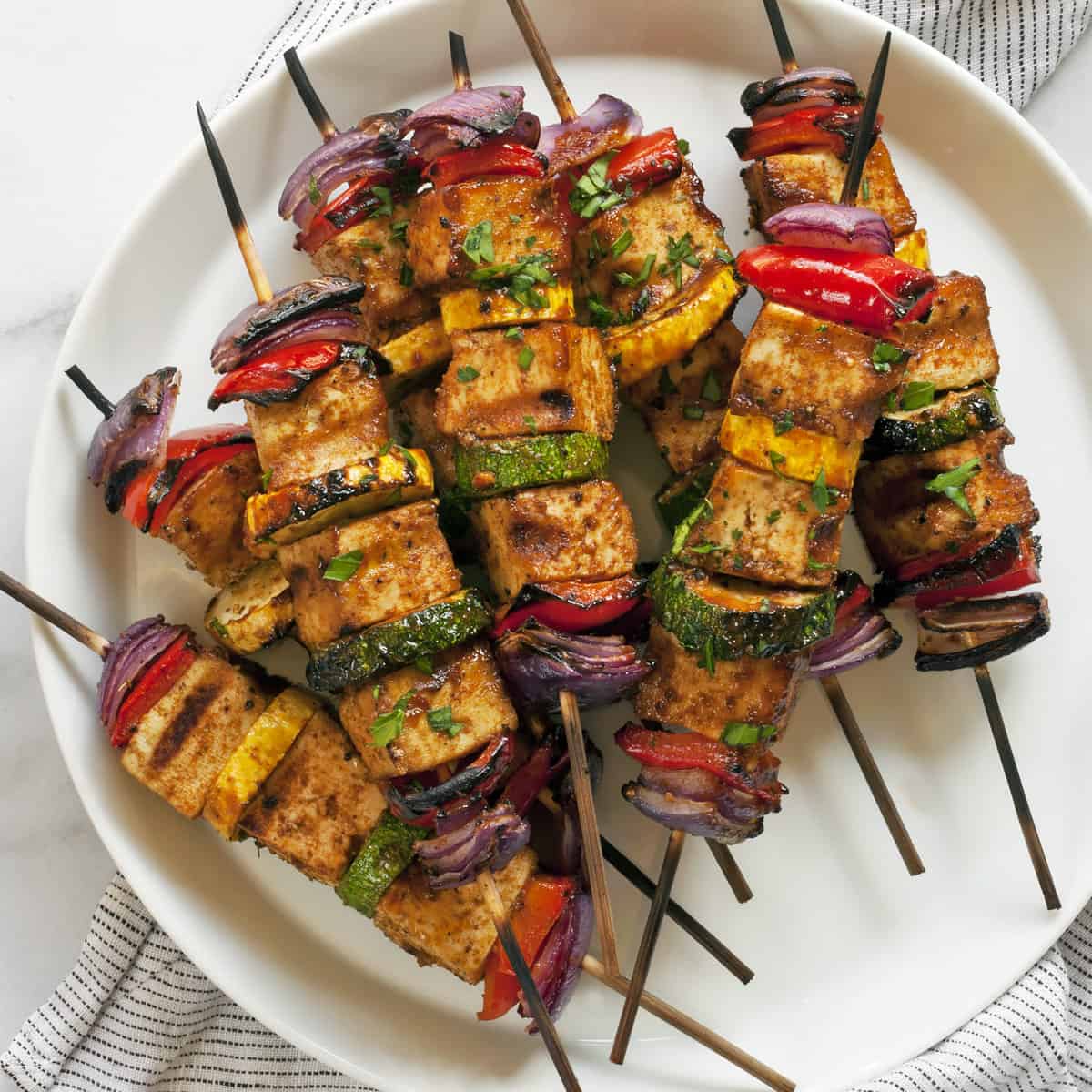 Flame-Kissed Tofu Skewers
