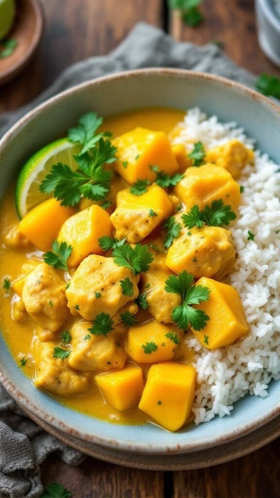 Mango Coconut Chicken Curry