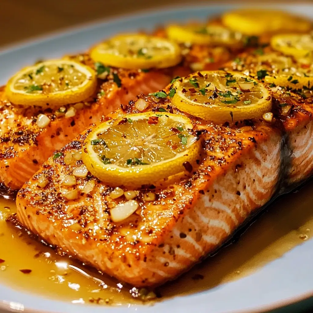 Garlic-Roasted Salmon with Lemon and Dill