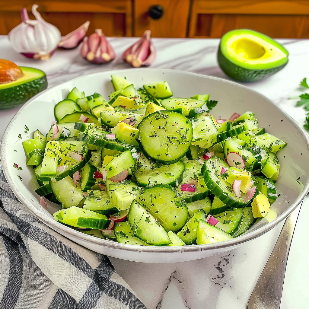 Cucumber-Avocado Salad with Lime Vinaigrette