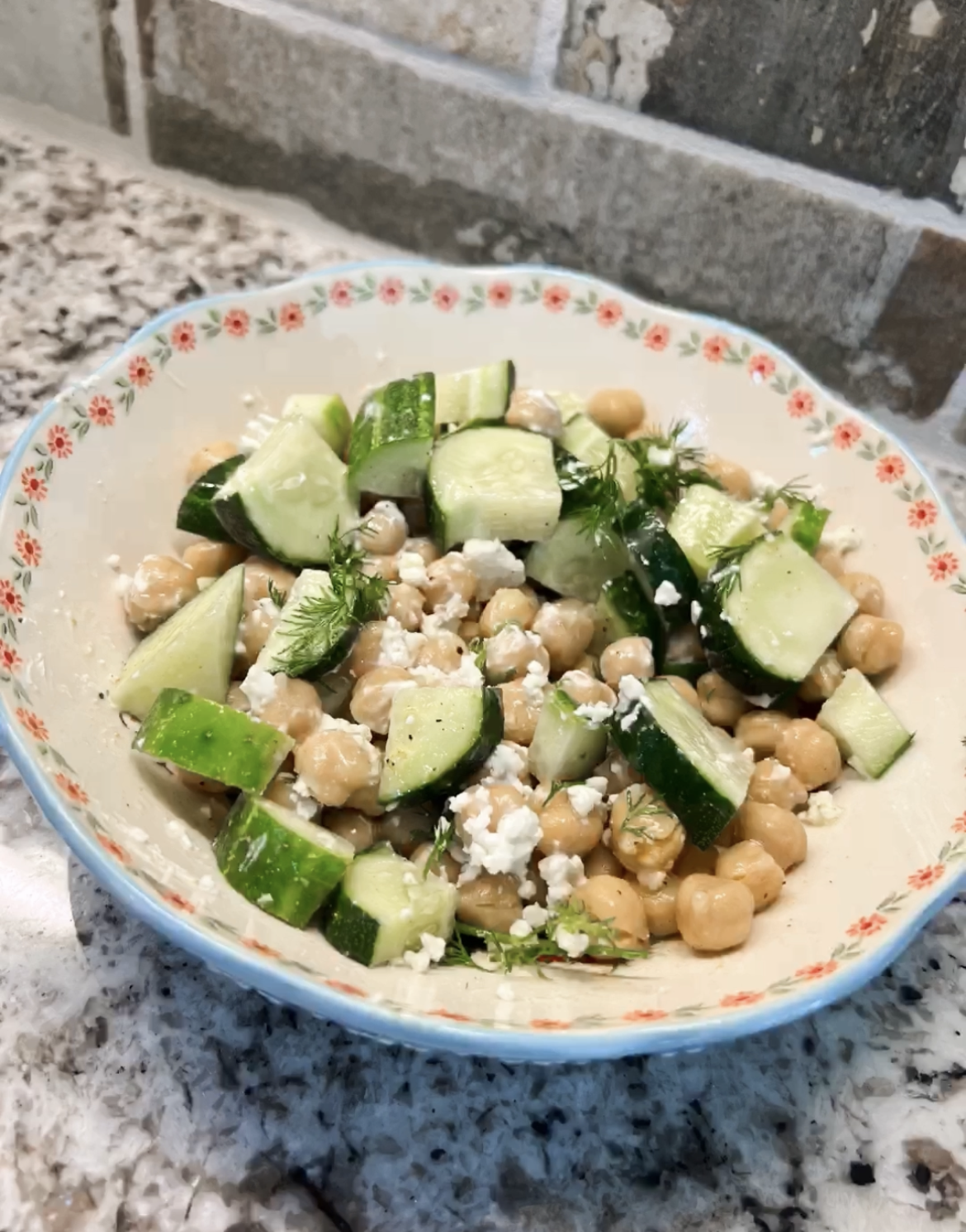 Lemon-Dill Chickpea Salad with Toasted Almonds