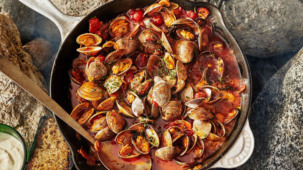 Simmered Clam and Tomato Broth with Smoked Paprika