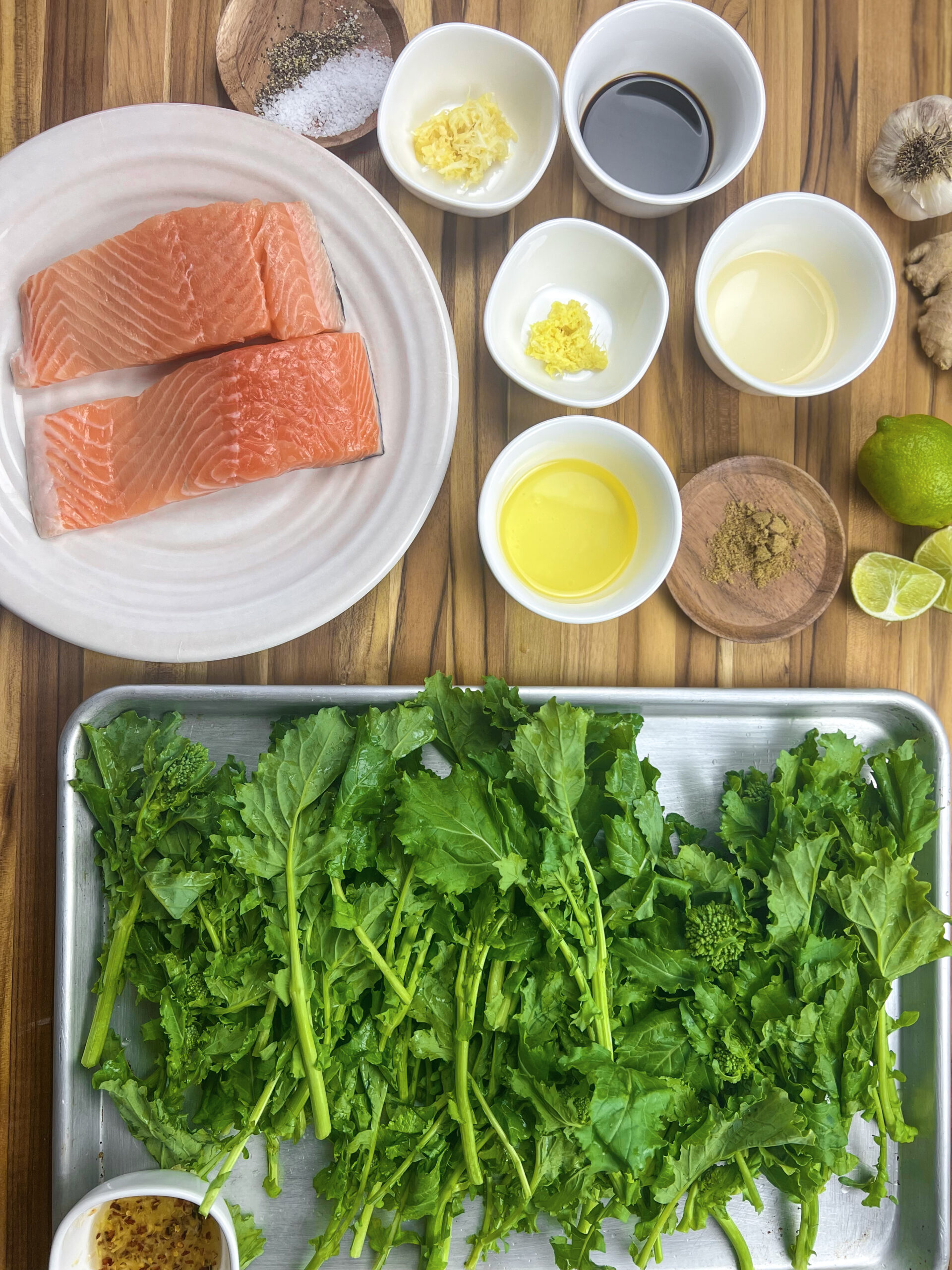 Lemon-Dill Salmon with Sautéed Broccoli Rabe