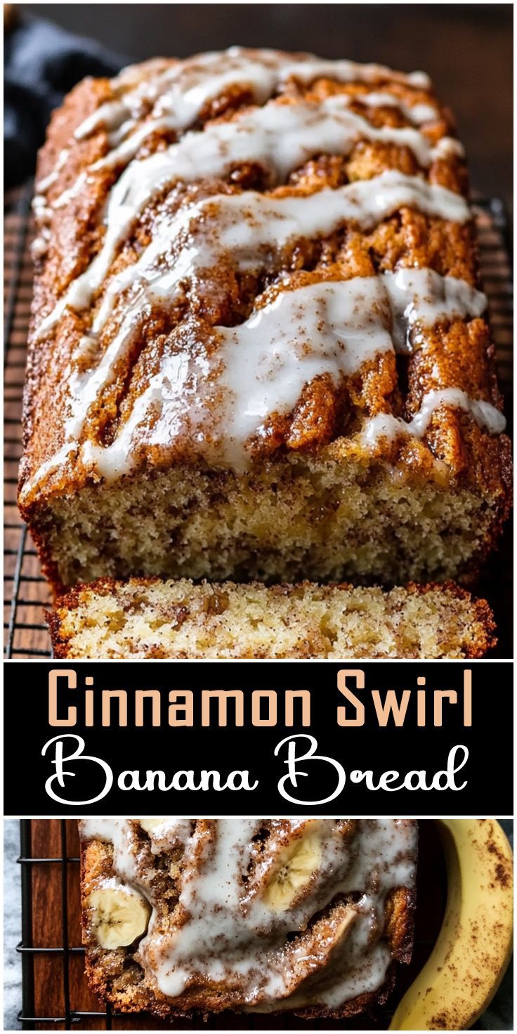 Popular Banana Bread with Cinnamon Swirl