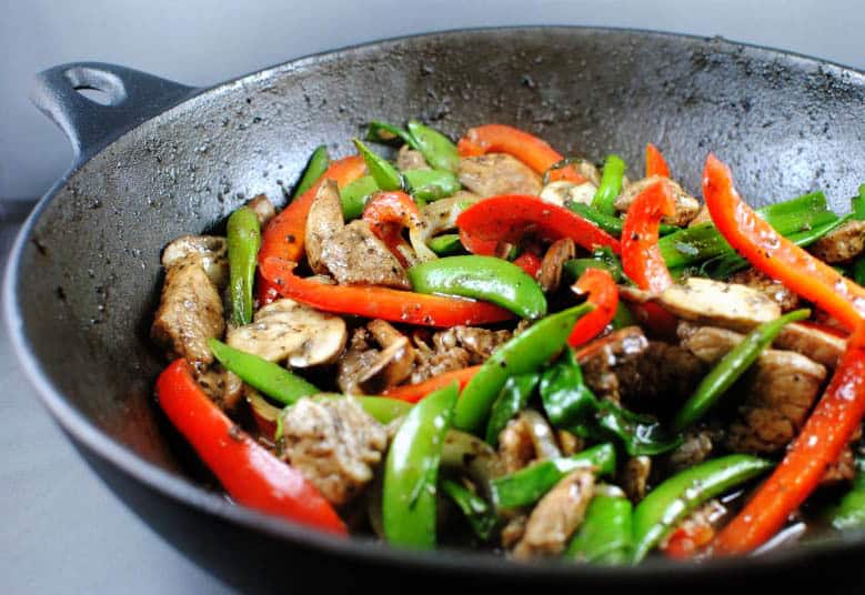 Black Pepper Pork Stir-Fry with Green Bell Peppers