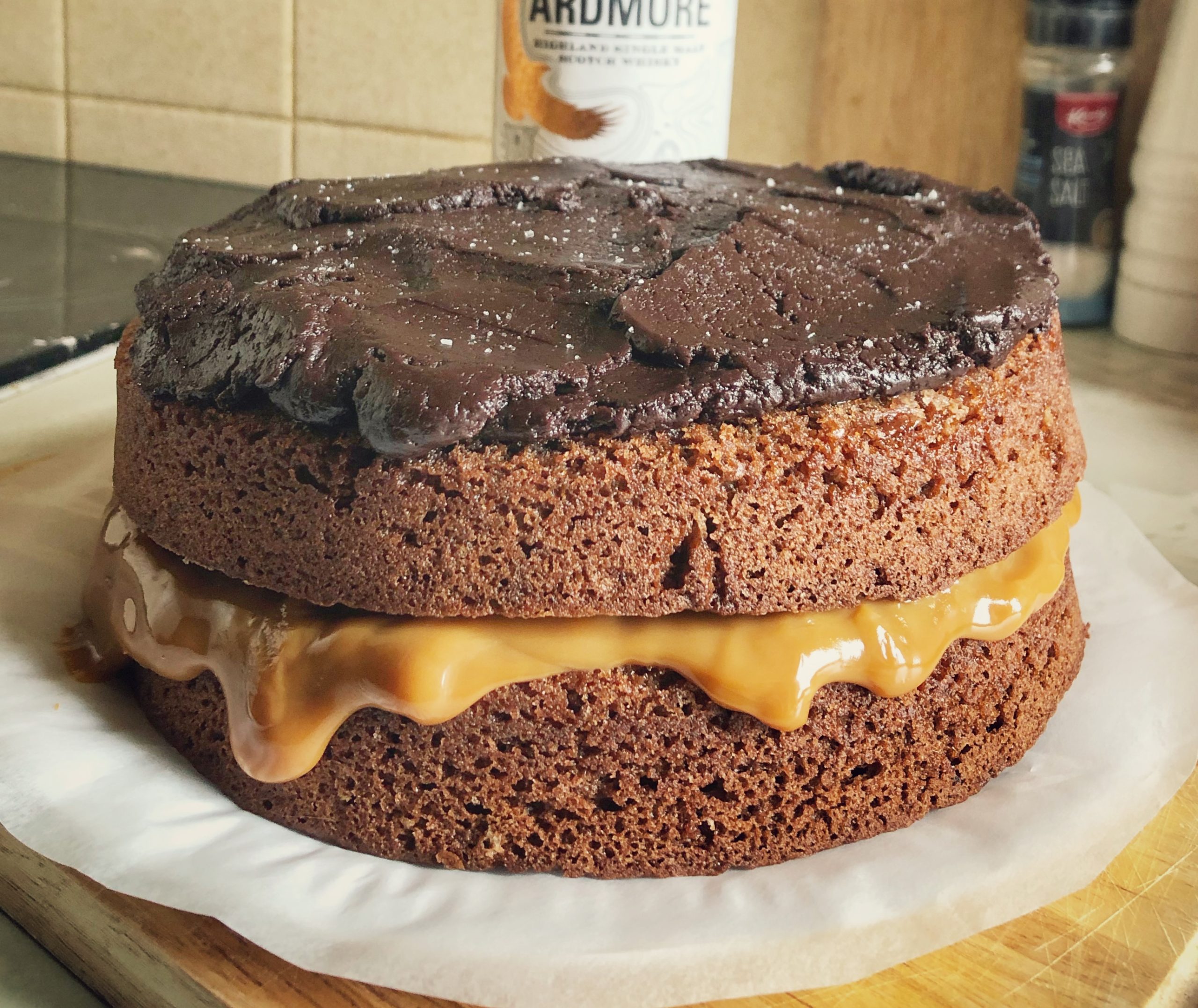 Single-Batch Dark Chocolate Cake with Sea Salt