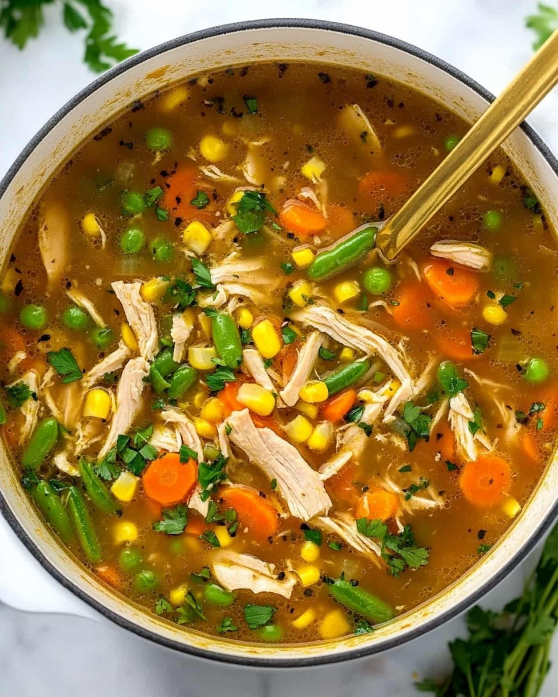 Slow-Simmered Chicken and Vegetable Soup
