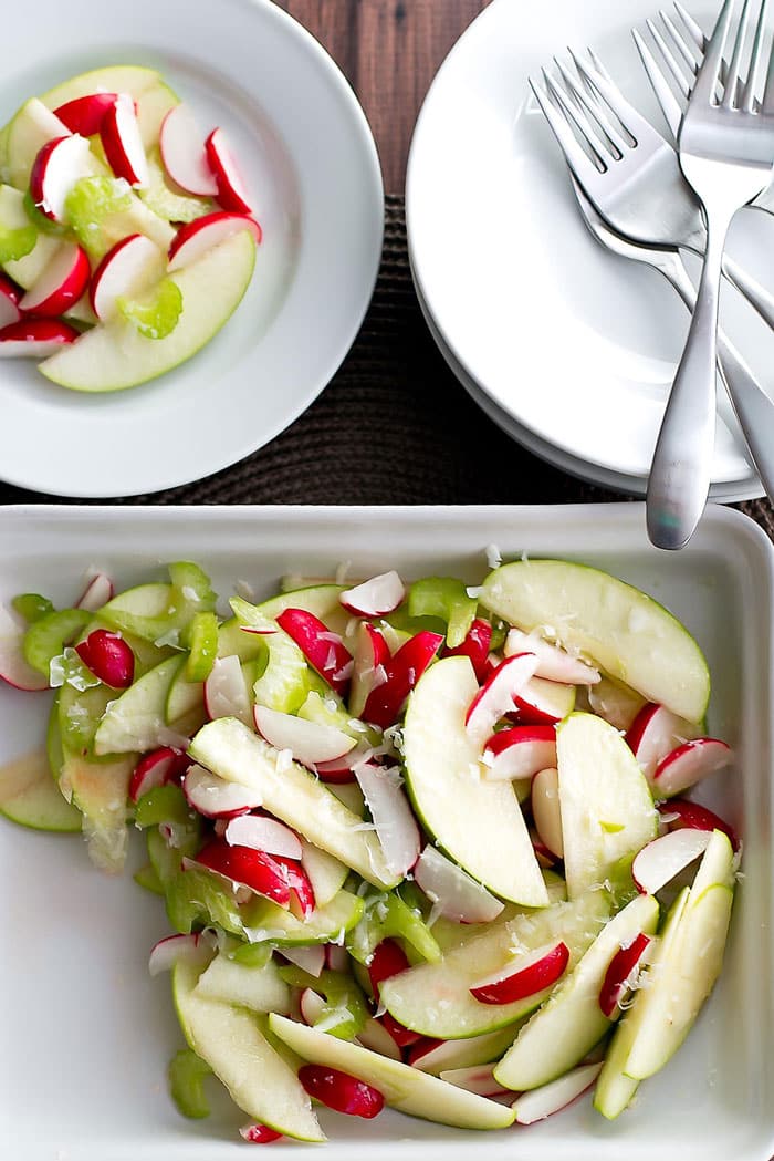 Lemon-Ginger Green Apple Salad with Radishes