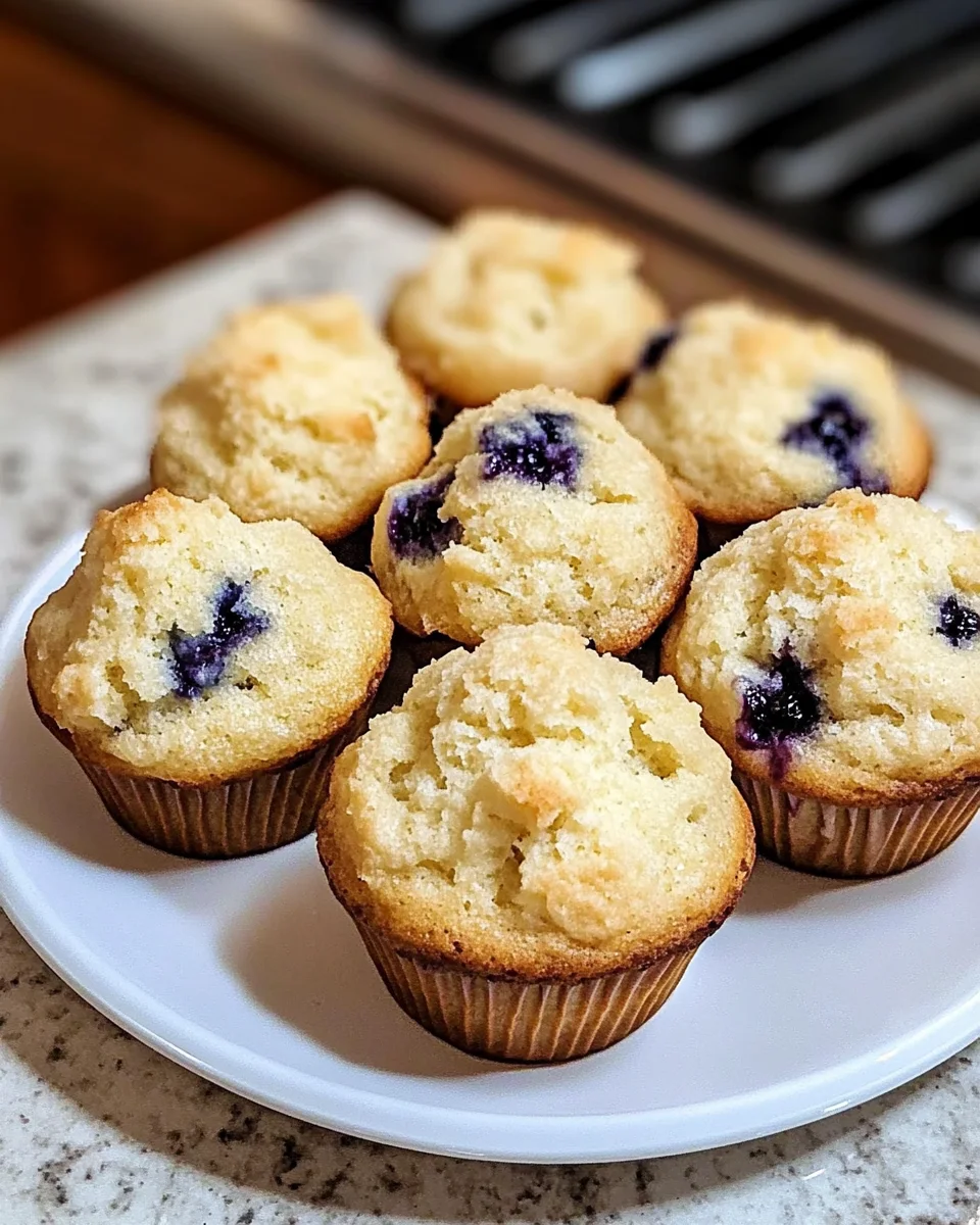 Lemon-Blueberry Sourdough Muffins