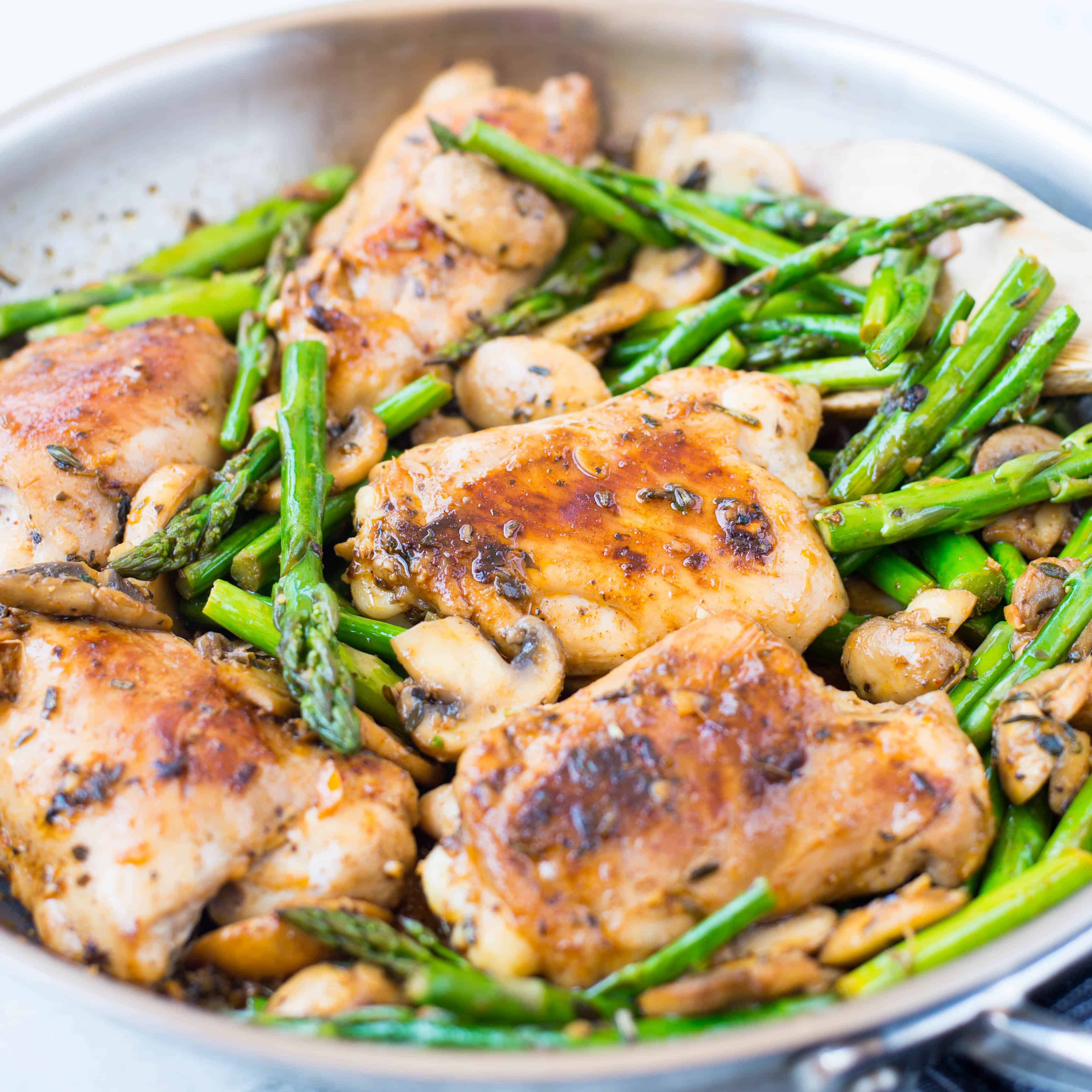 Herb-Roasted Chicken Thighs with Asparagus
