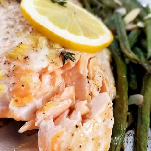 Aperol-Glazed Salmon with Lemon and Thyme
