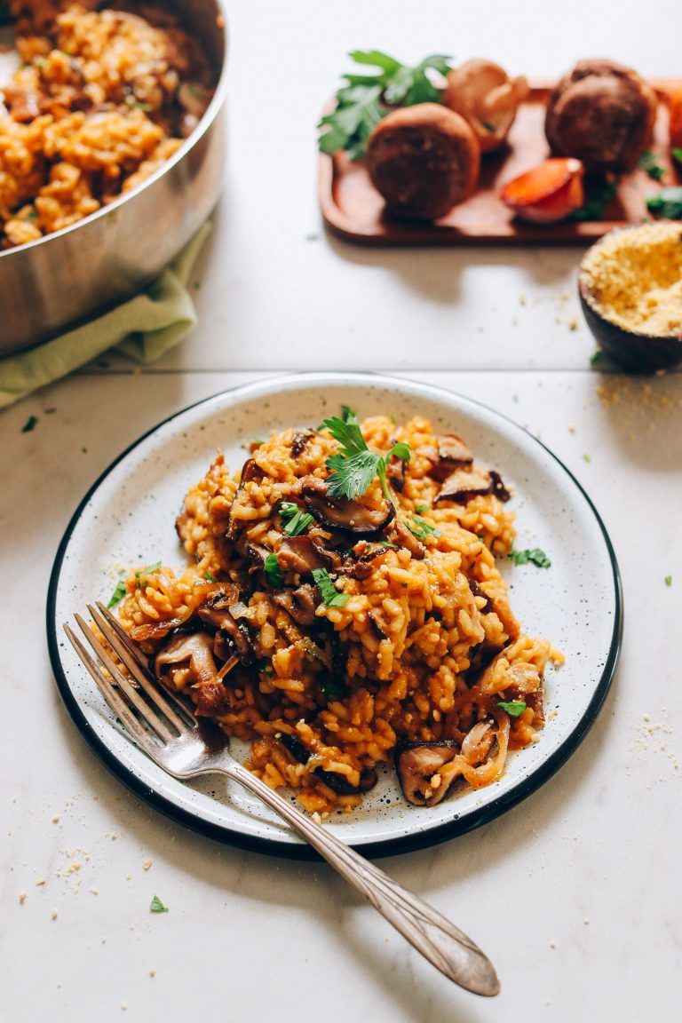 Low-Heat Caramelized Onion and Mushroom Risotto