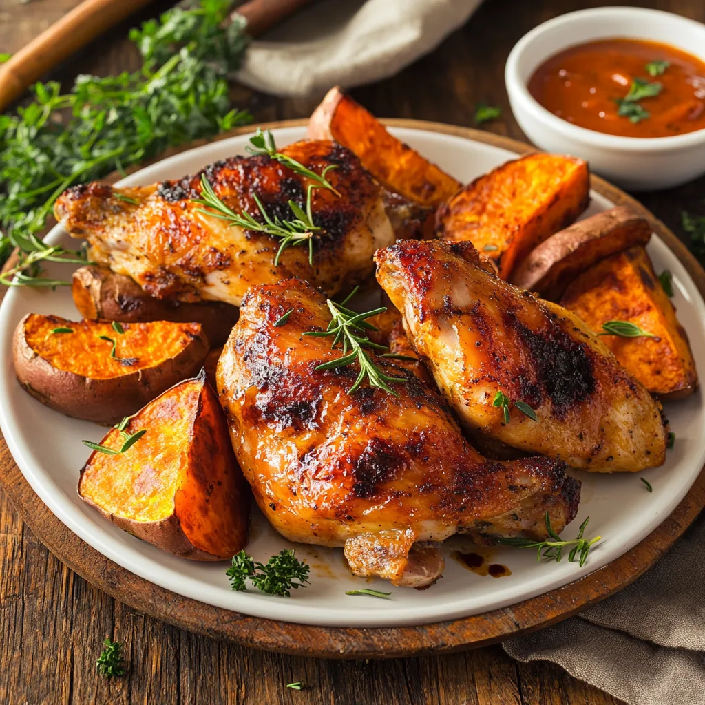 Turmeric-Ginger Baked Chicken with Sweet Potato