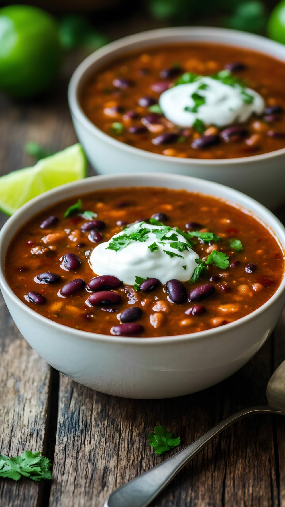 Cumin-Spiced Black Bean Soup with Lime