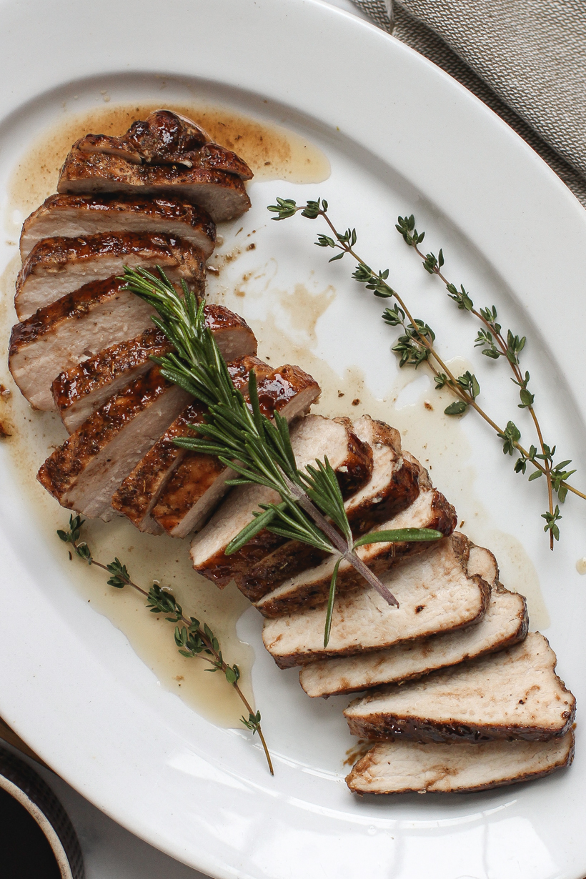 Balsamic-Glazed Pork Tenderloin with Rosemary