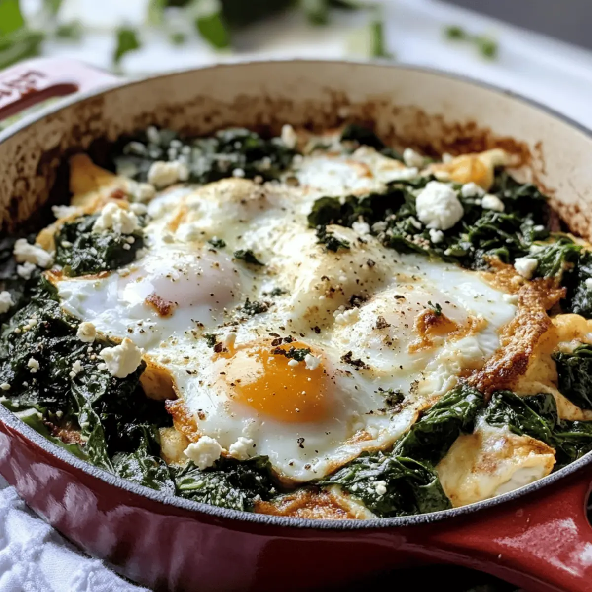 Spinach and Feta Egg Skillet