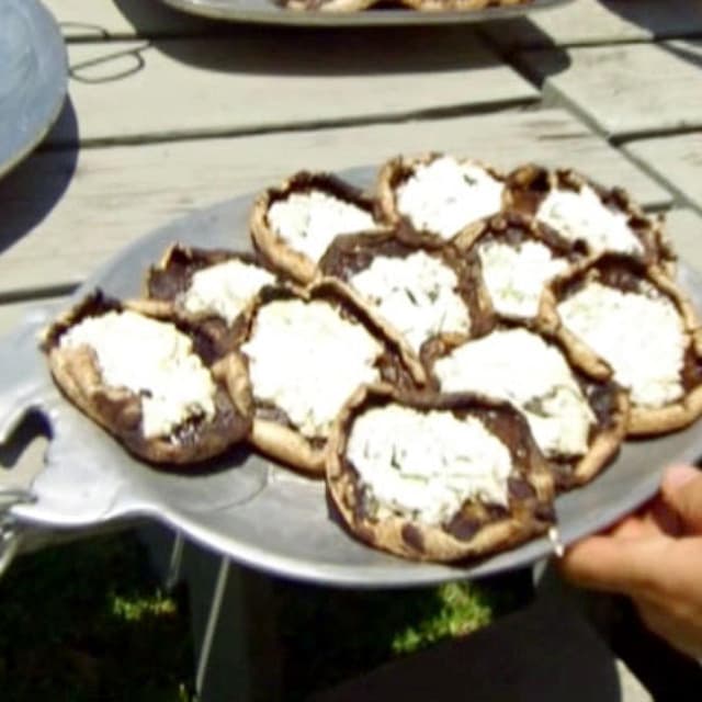 Grilled Portobello Mushrooms with Goat Cheese