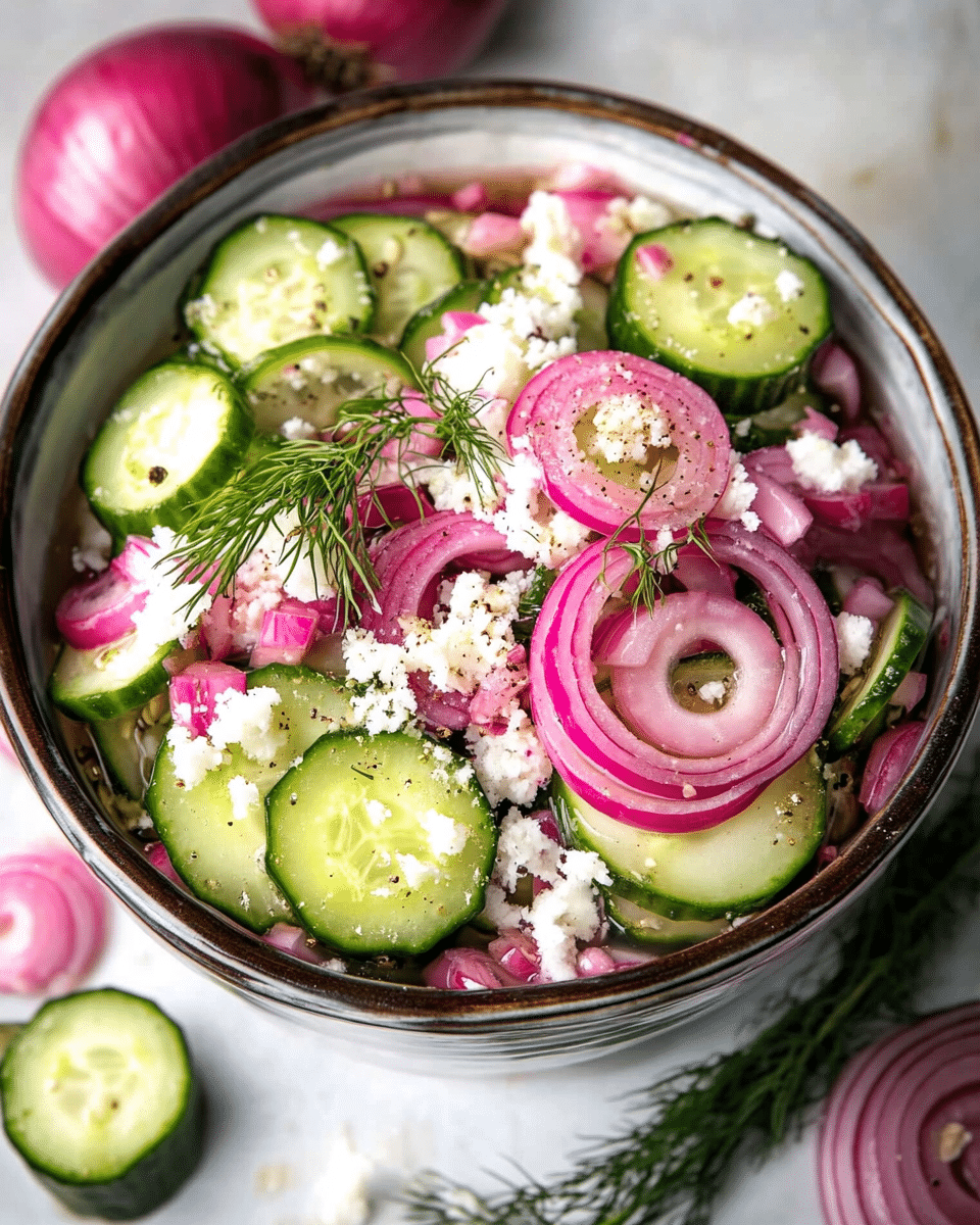 Dill-Pickled Cucumber and Red Onion Salad