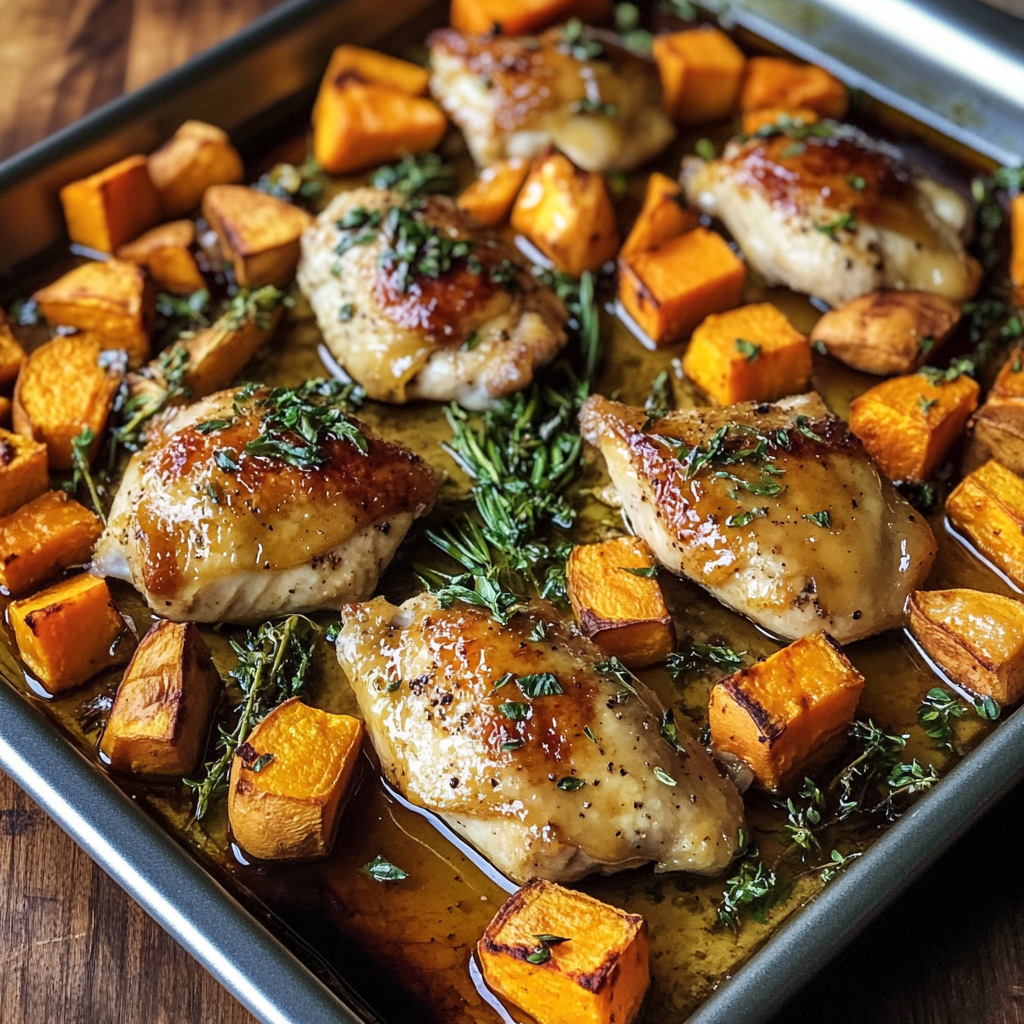 Sheet Pan Maple-Glazed Chicken with Root Vegetables