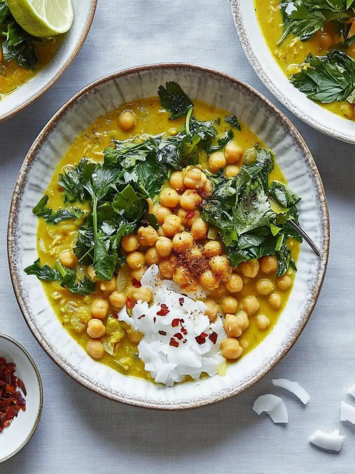 Simmered Coconut Chickpea Stew with Turmeric