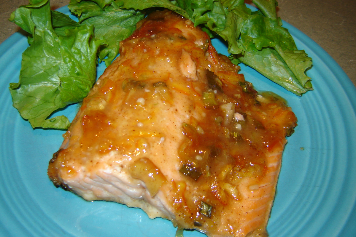 Spicy Citrus-Glazed Salmon with Asparagus