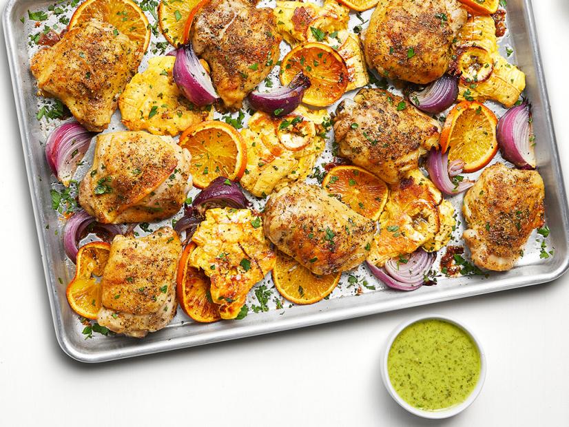 Sheet Pan Mojo Chicken with Caramelized Plantains
