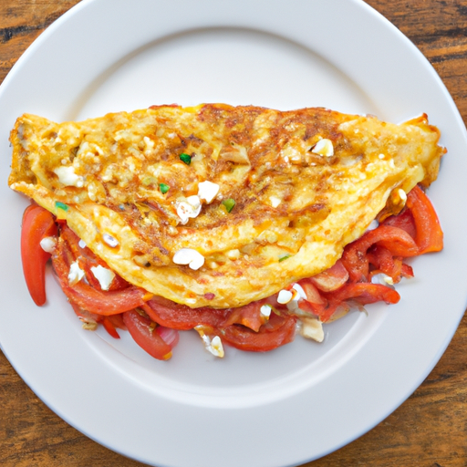 French-Mediterranean Tomato and Olive Omelette with Feta
