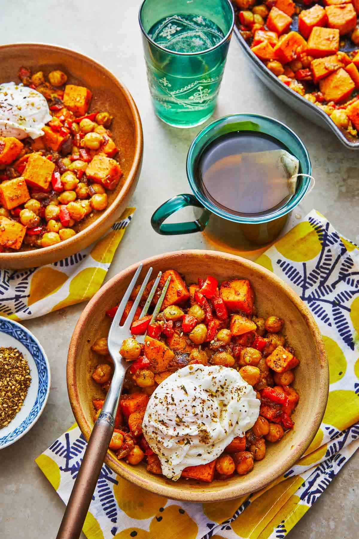 Cumin-Roasted Chickpea and Sweet Potato Hash