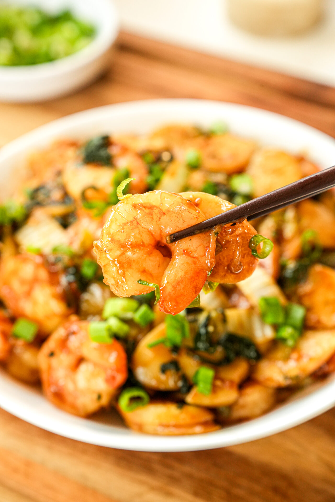 New Year Rice Cake Stir-Fry with Shrimp