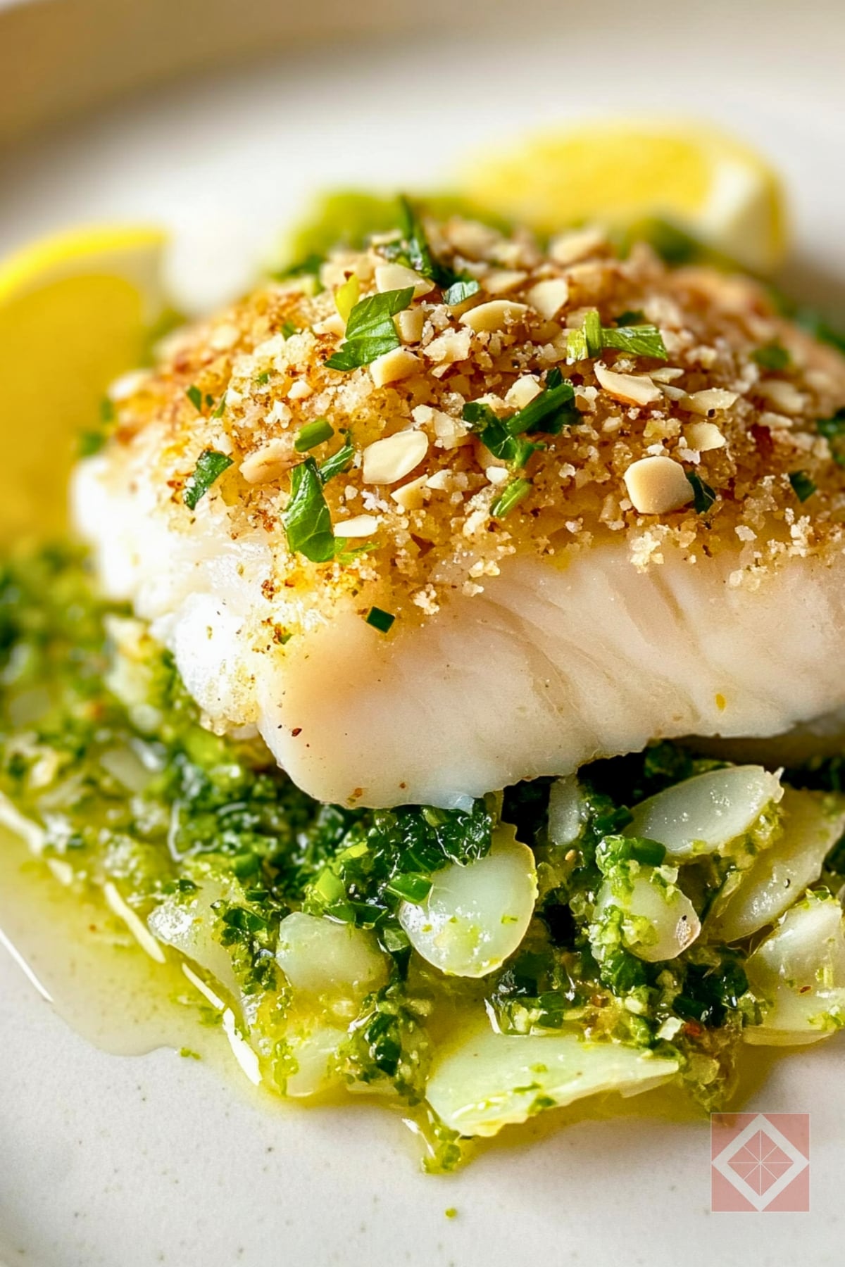 Pan-Seared Cod with Almond and Herb Crust
