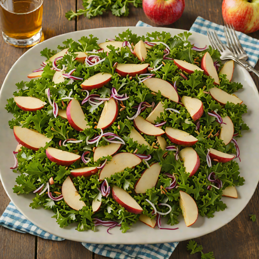 Shredded Kale and Apple Salad with Apple Cider Vinaigrette