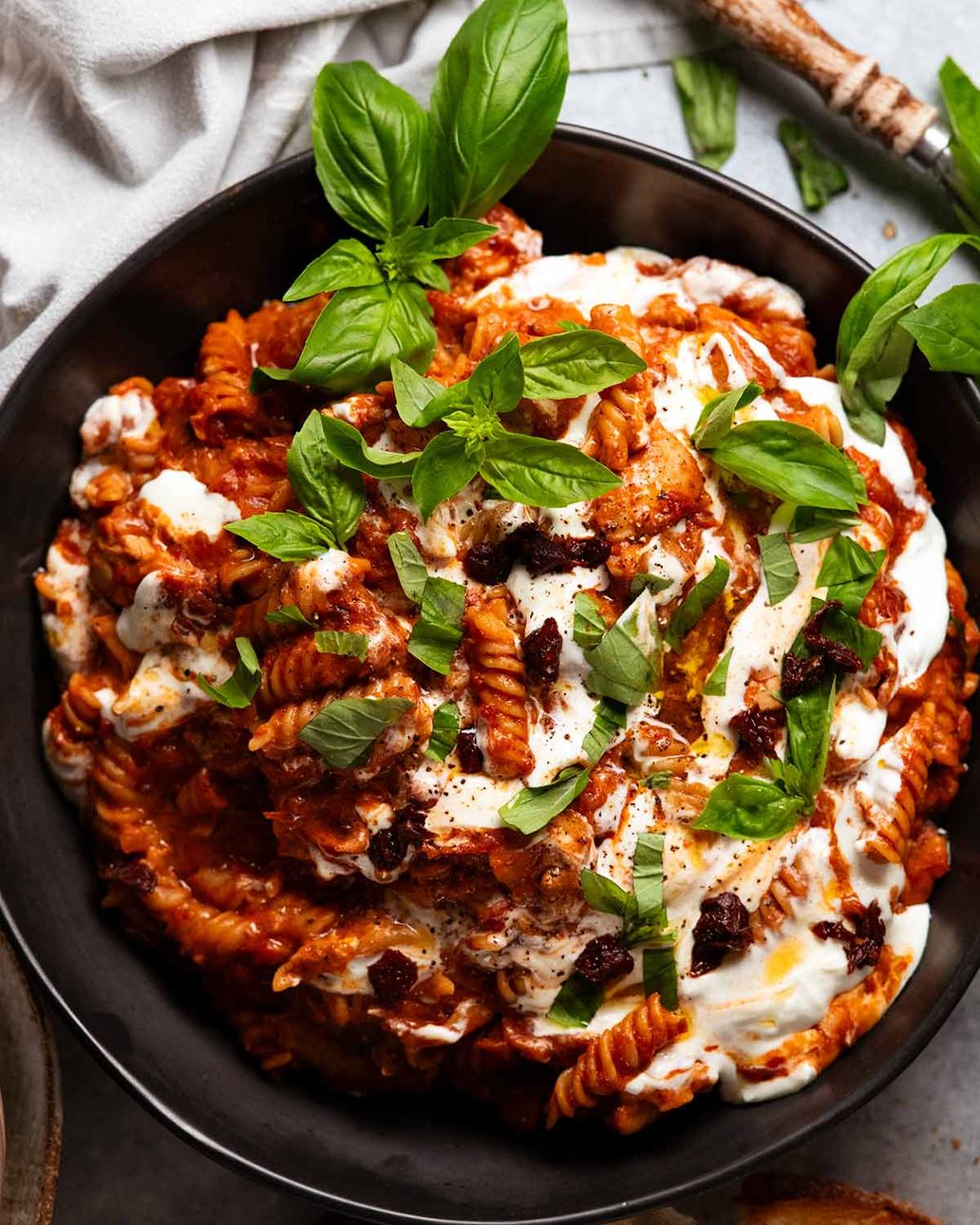 Baked Ricotta and Sun-Dried Tomato Pasta