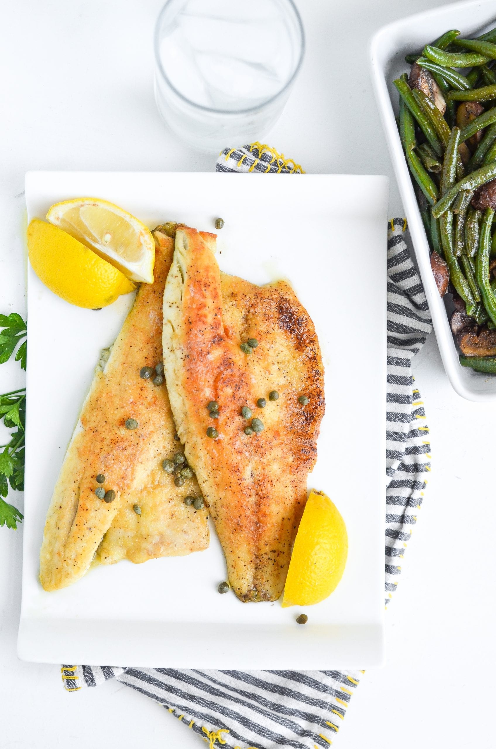 Lemon-Glazed Sea Bass with Aperol Sauce