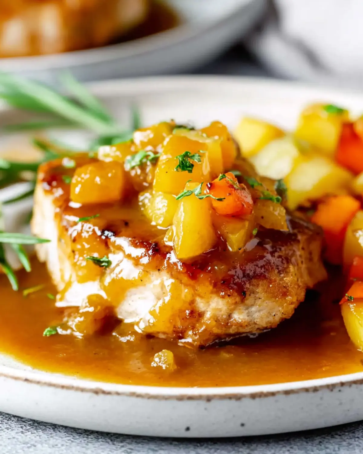 Herb-Roasted Pork Shoulder with Apple Chutney
