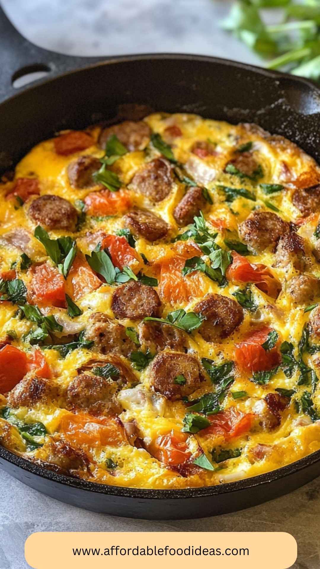 Sausage and Carrot Egg Frittata with Garlic