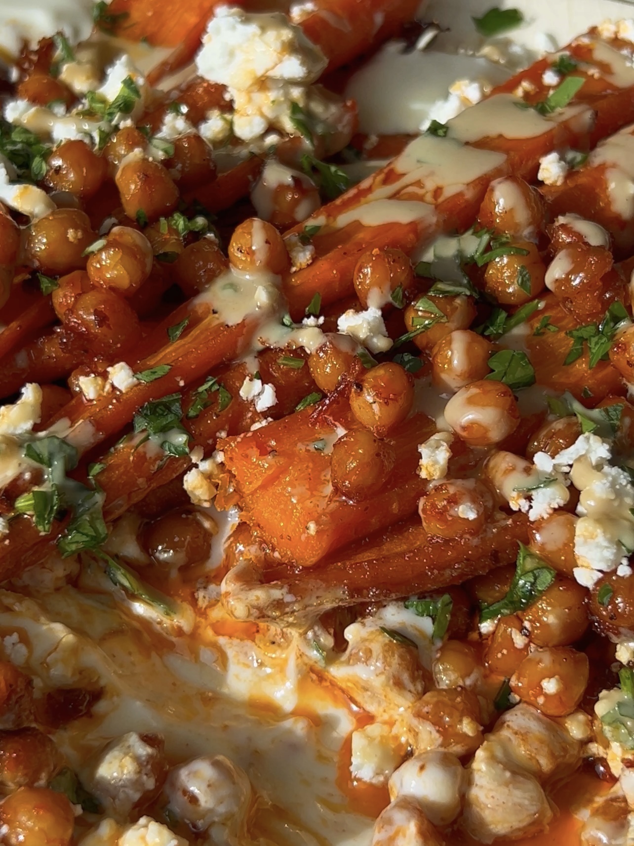 Harissa-Roasted Carrot and Chickpea Bowl