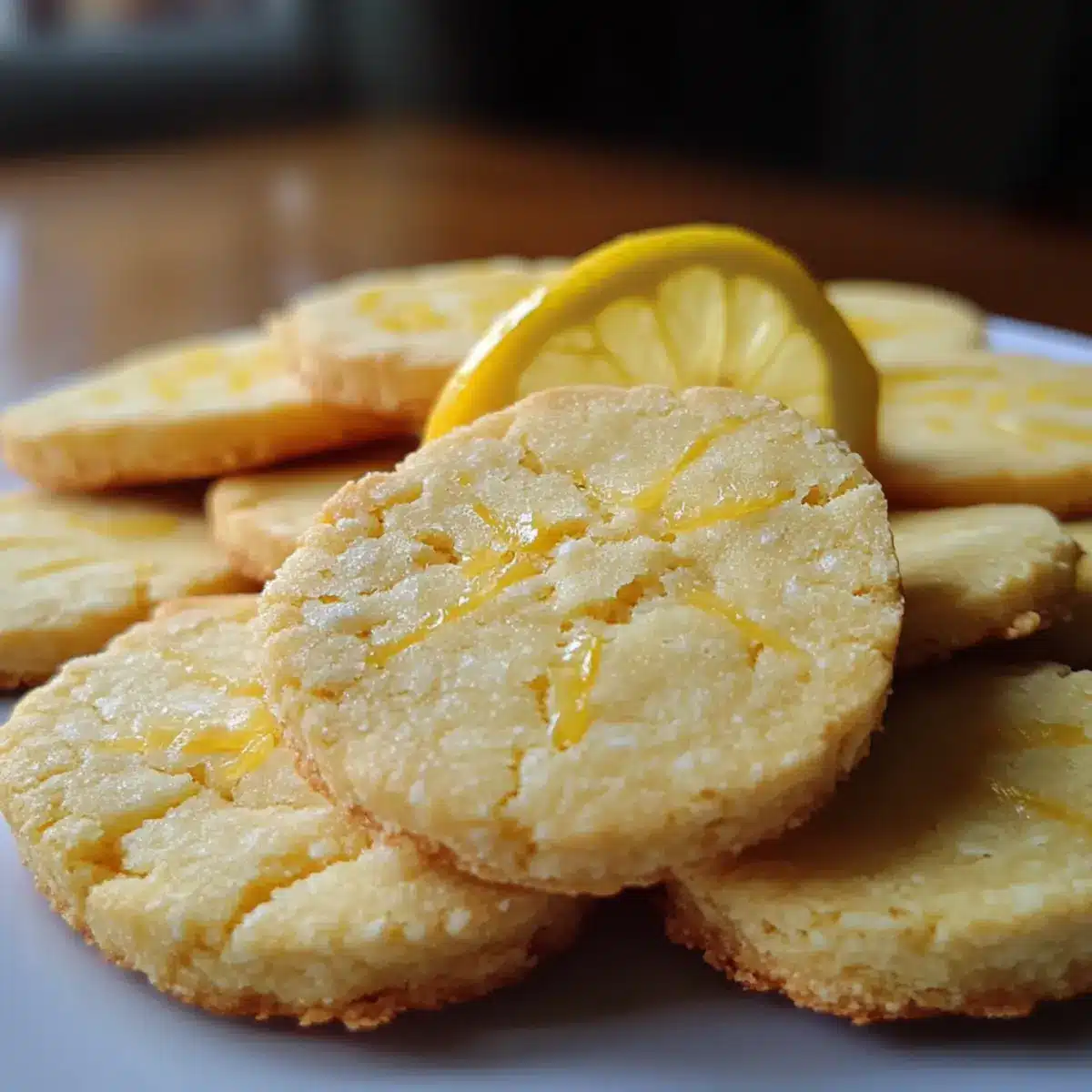 Lemon Zest Shortbread Cookies