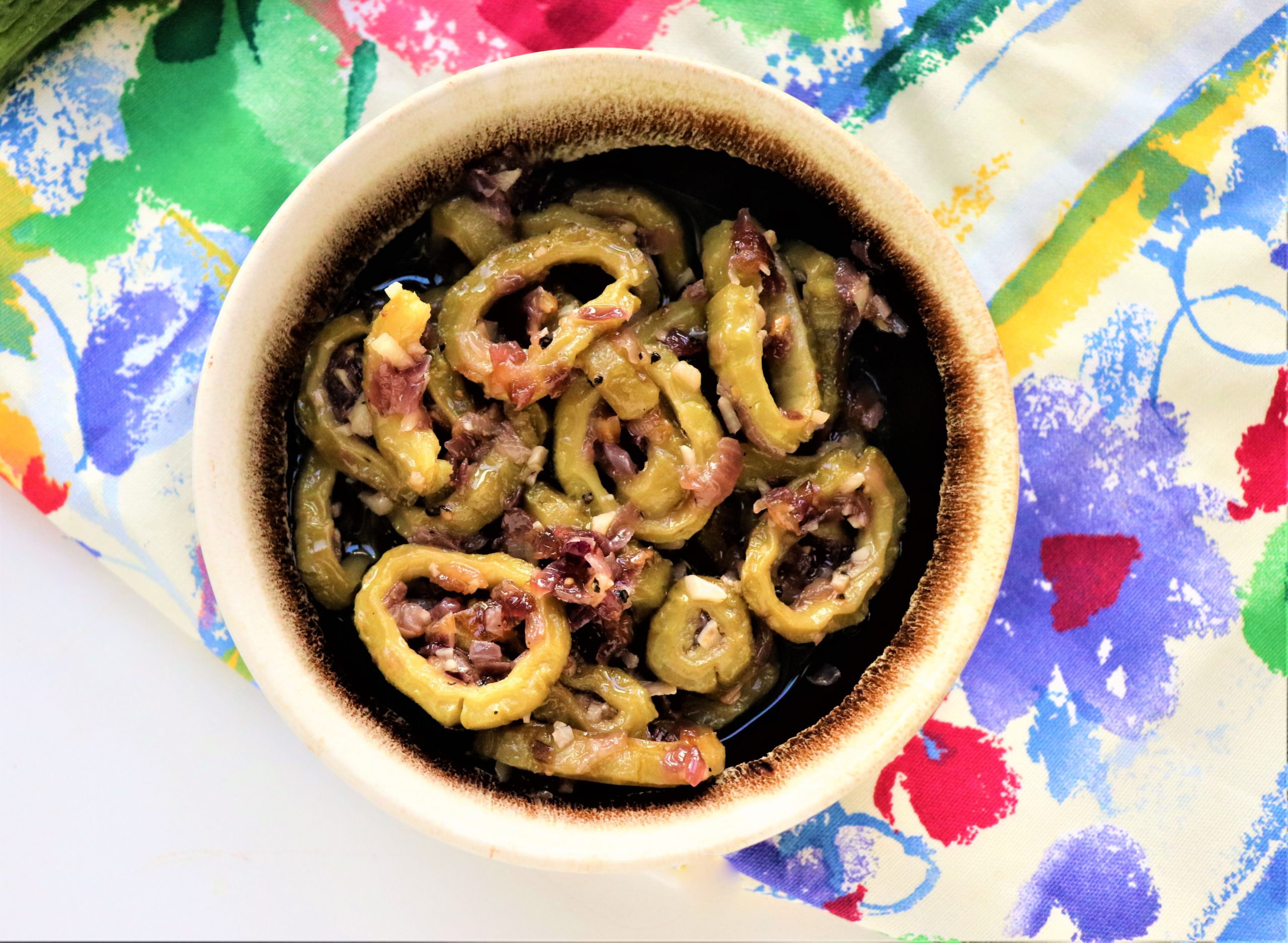 Braised Bitter Melon with Garlic and Tamarind