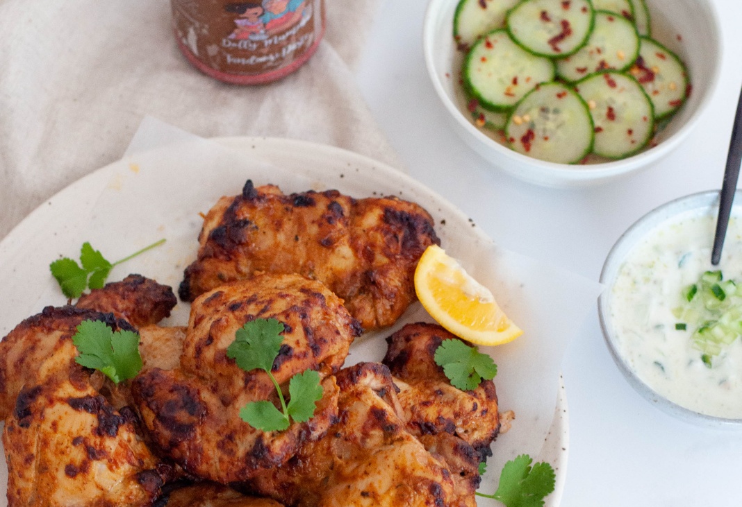 Tandoori-Style Chicken with Cucumber Raita