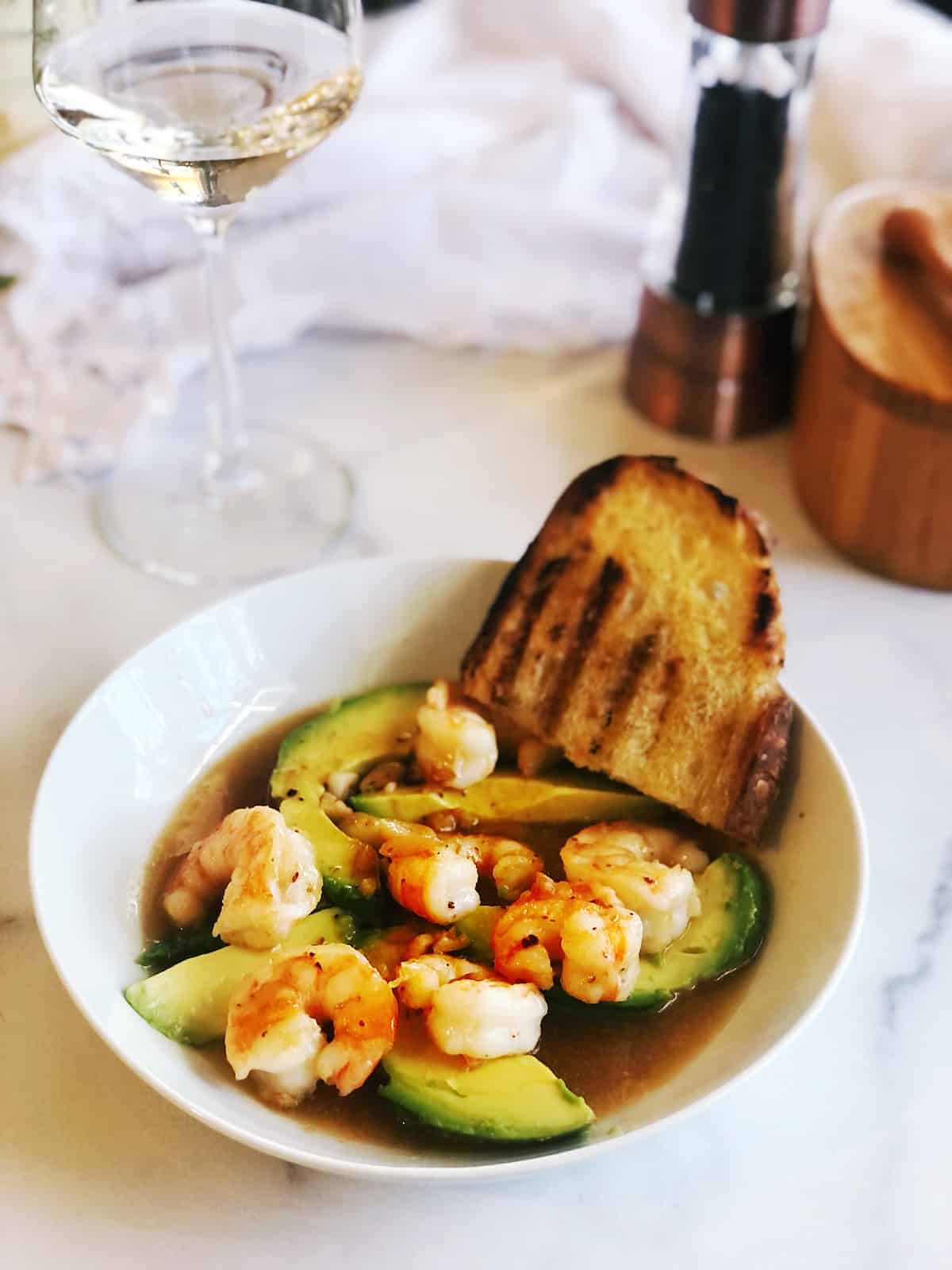 Avocado-Cilantro Shrimp with Lemon Zest