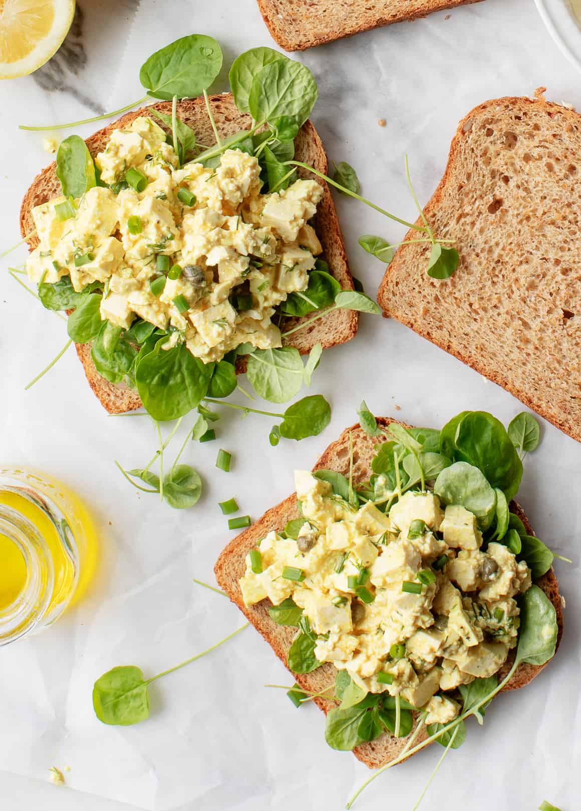 Carrot and Hard-Boiled Egg Salad with Lemon Vinaigrette