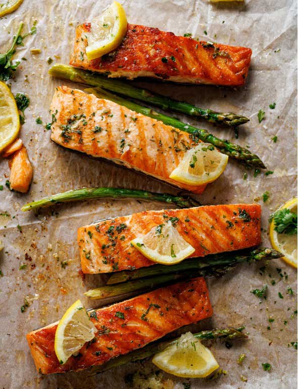 Coffee-Rubbed Salmon with Green Tea Glaze