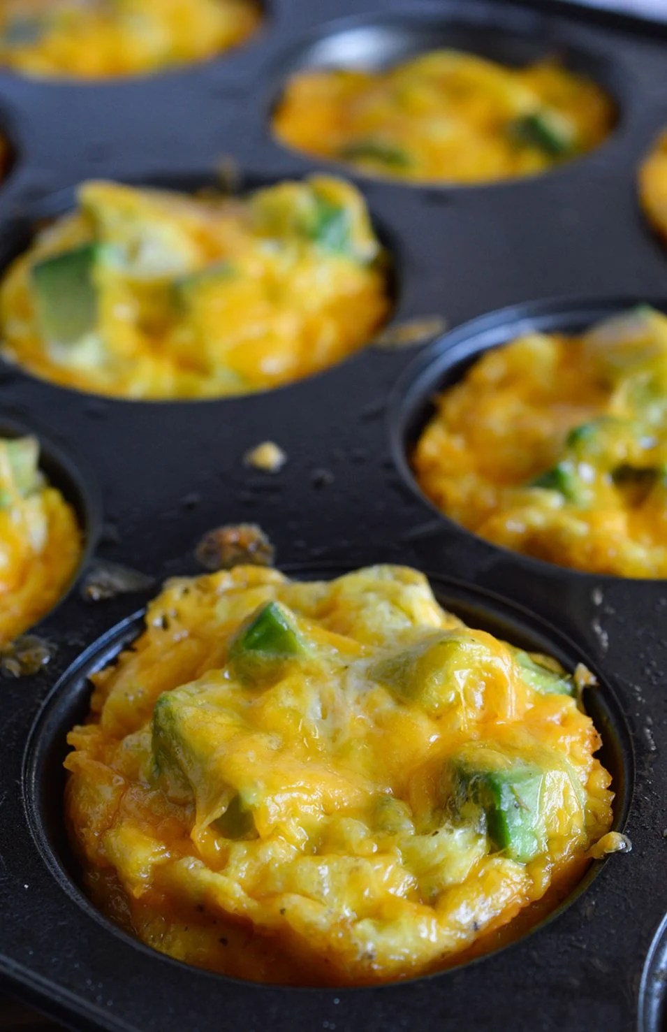 Avocado-Egg Muffins with Cheddar