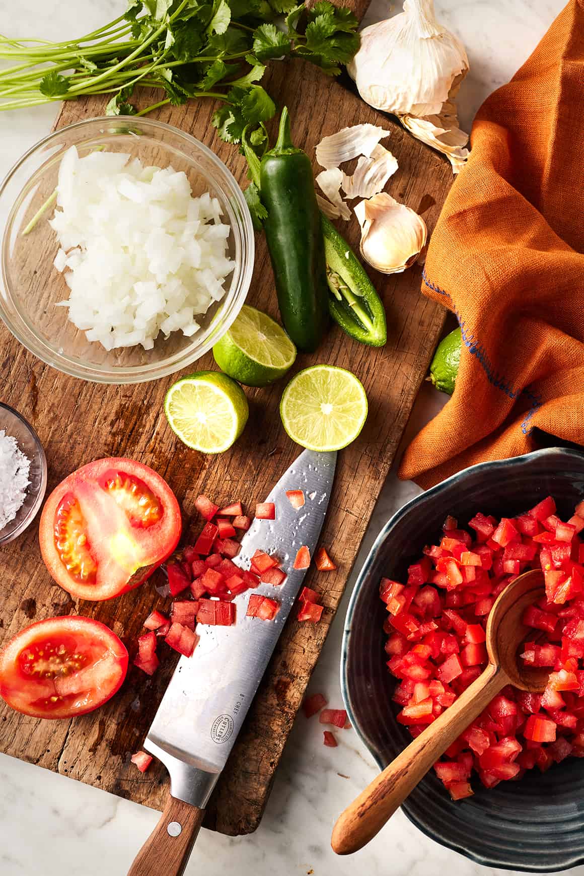 French-Mexican Caramelized Onion and Goat Cheese Crepes with Pico de Gallo