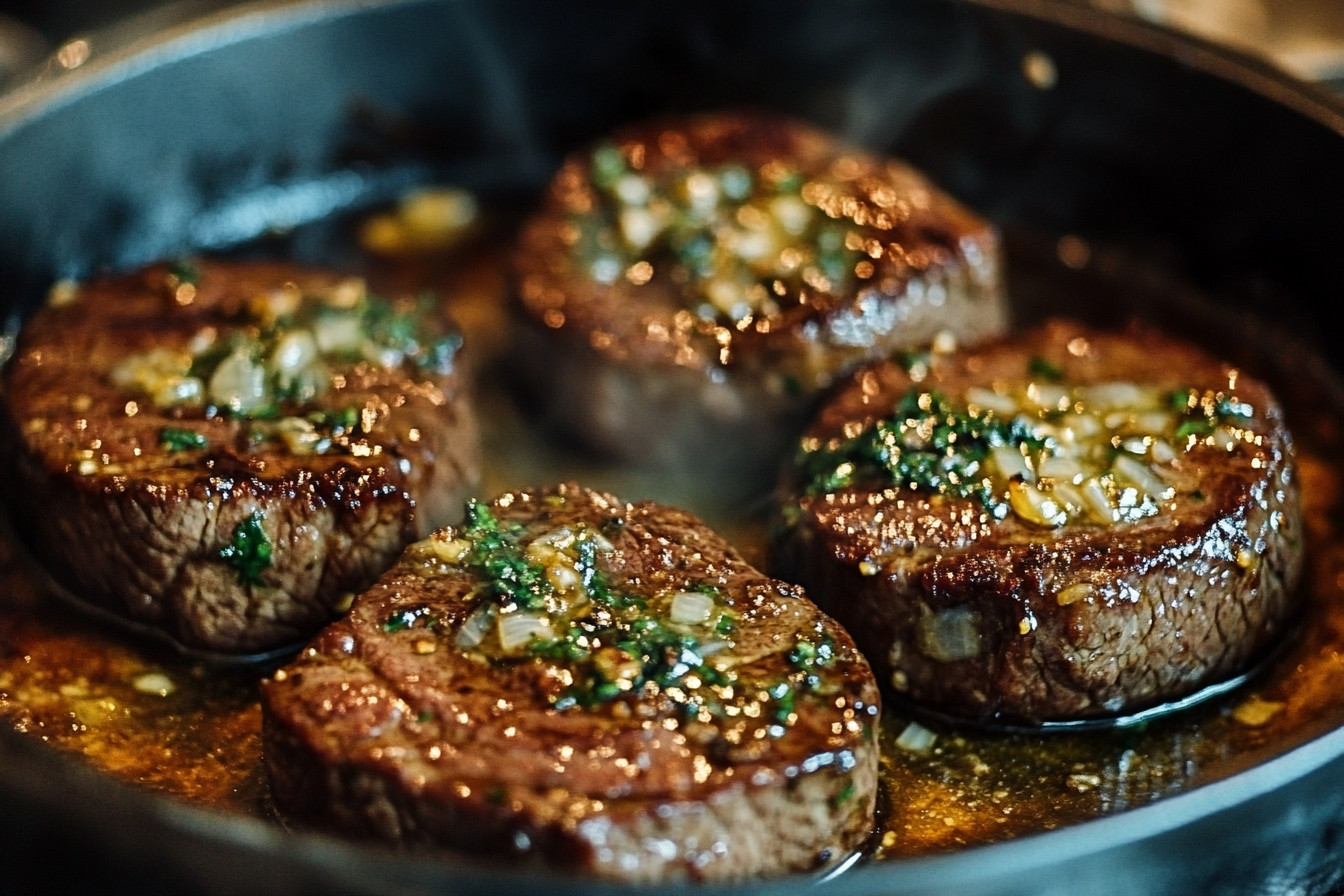 Pan-Seared Beef Medallions with Garlic Butter