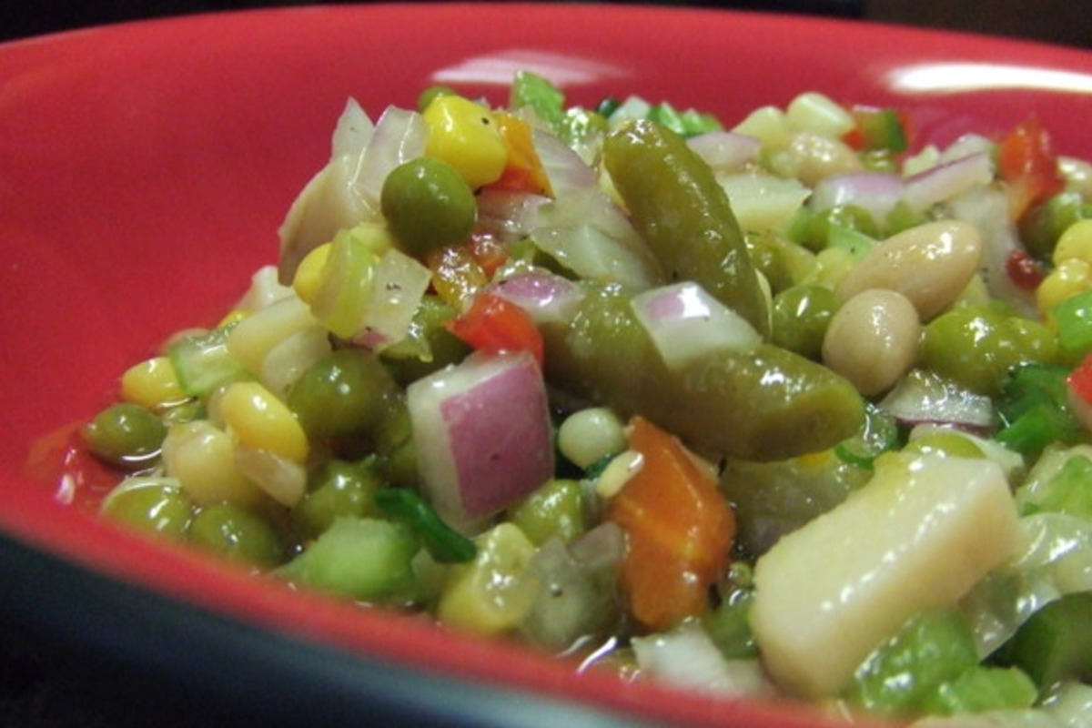 Crisp Summer Vegetable Salad with Lemon Vinaigrette