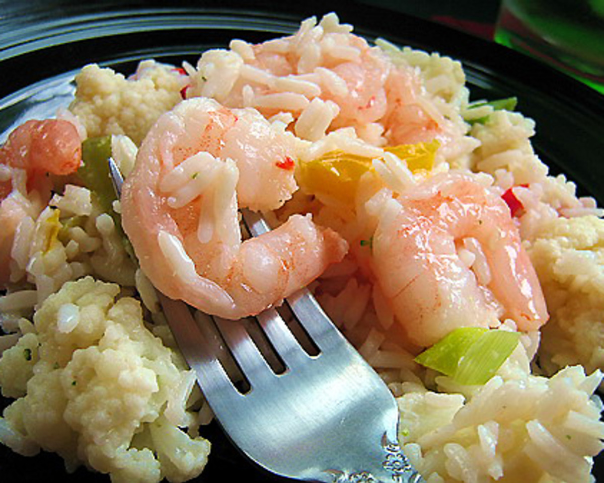 Fresh Herb and Shrimp Sticky Rice Salad